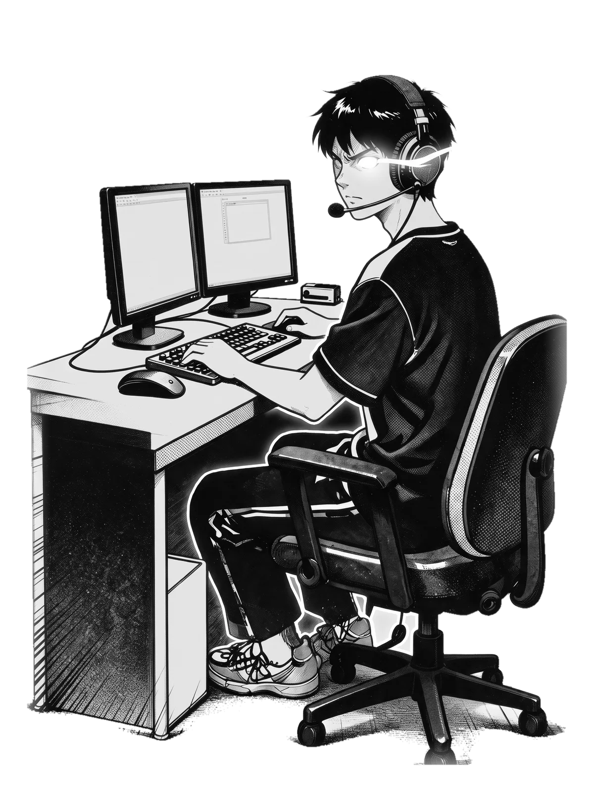 A producer at the broadcast desk